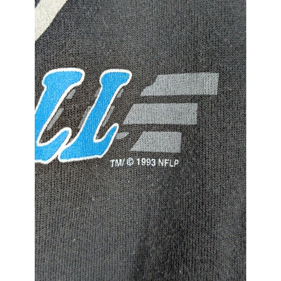 Vtg 90’s Official Fan NFL Carolina Panthers Crewneck Sweater Inaugural Black L - Picture 5 of 10